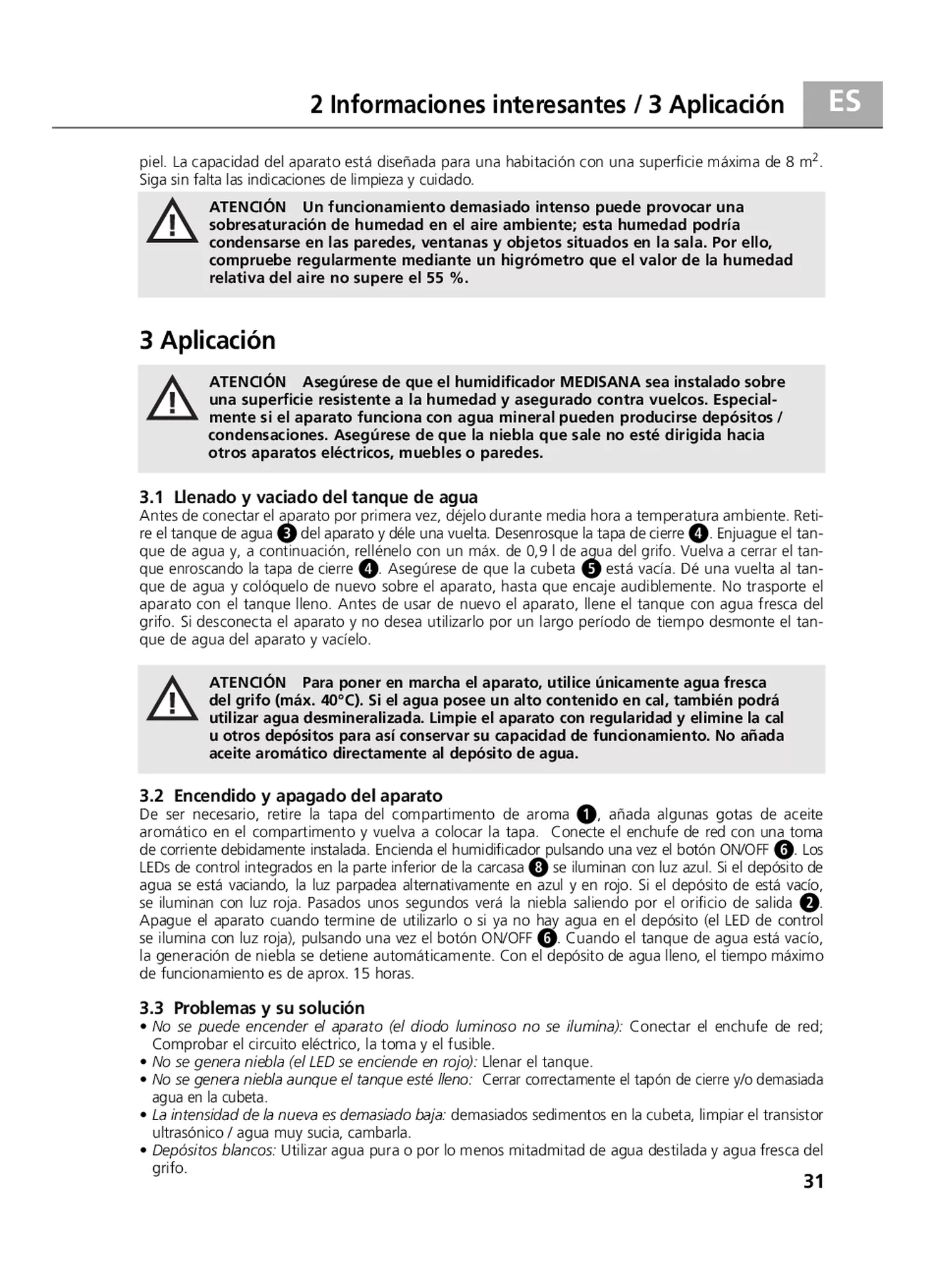 AH 662 Luchtbevochtiger afbeelding van document #31, gebruiksaanwijzing