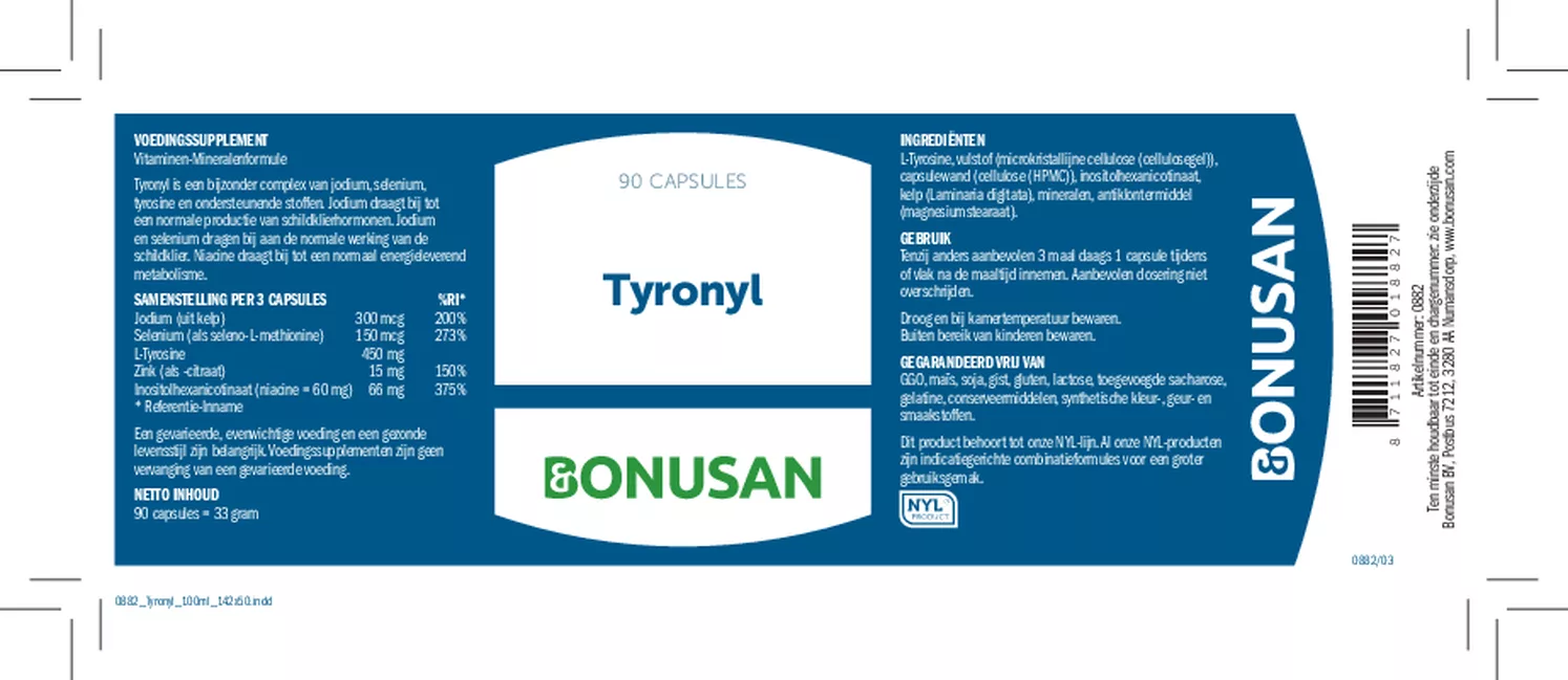 Tyronyl Capsules afbeelding van document #1, etiket