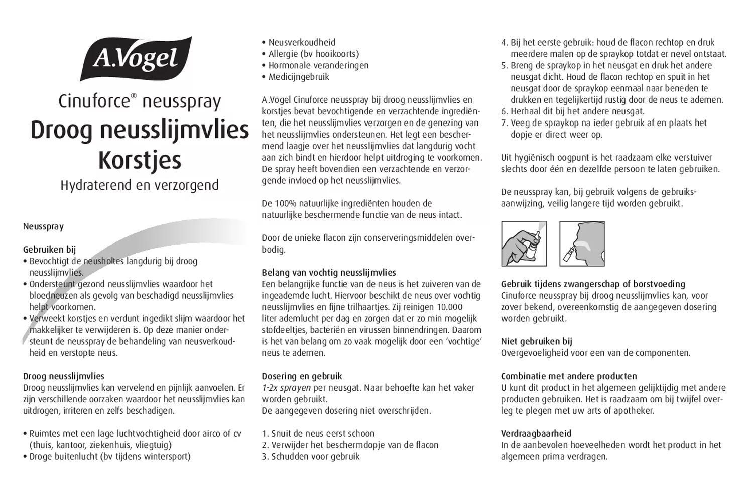 Cinuforce Neusspray Extra Sterk + Neusspray Droog Neusslijmvlies & Korstjes Combiverpakking afbeelding van document #3, gebruiksaanwijzing