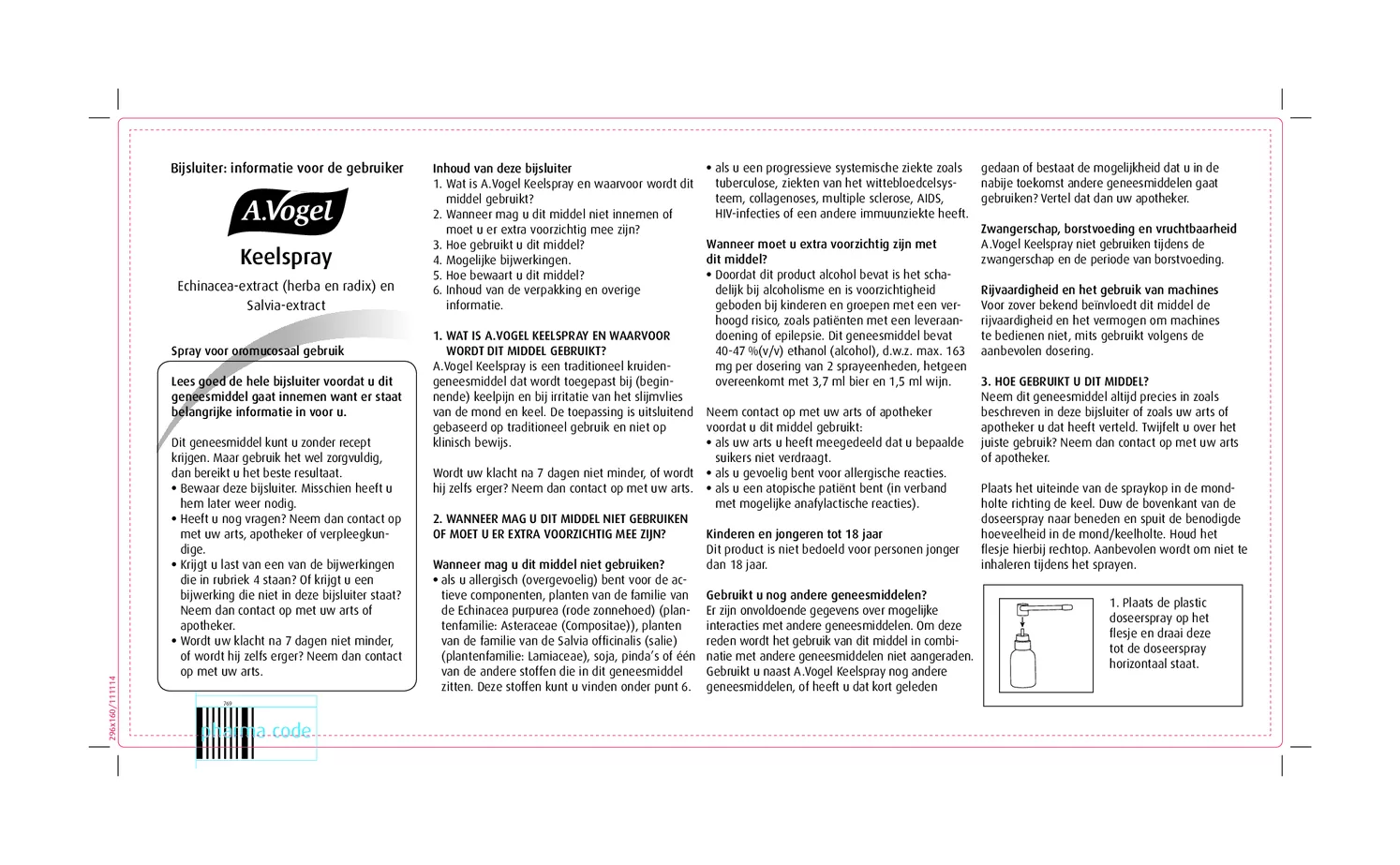 Keelspray 30ML + Hoestspray Droge Kriebelhoest 30ML Combiverpakking afbeelding van document #1, bijsluiter