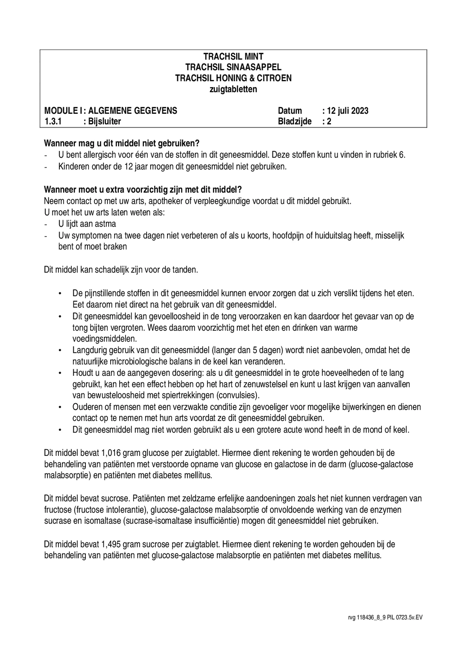 Trachsil Honing & Citroen Zuigtabletten afbeelding van document #2, bijsluiter