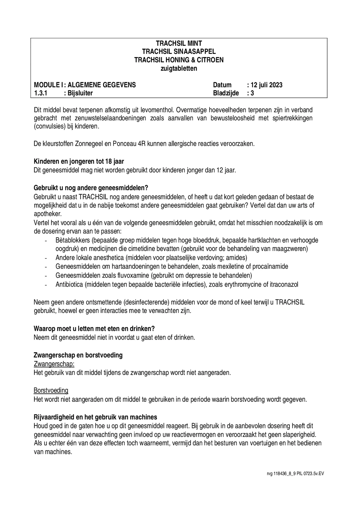 Trachsil Honing & Citroen Zuigtabletten afbeelding van document #3, bijsluiter