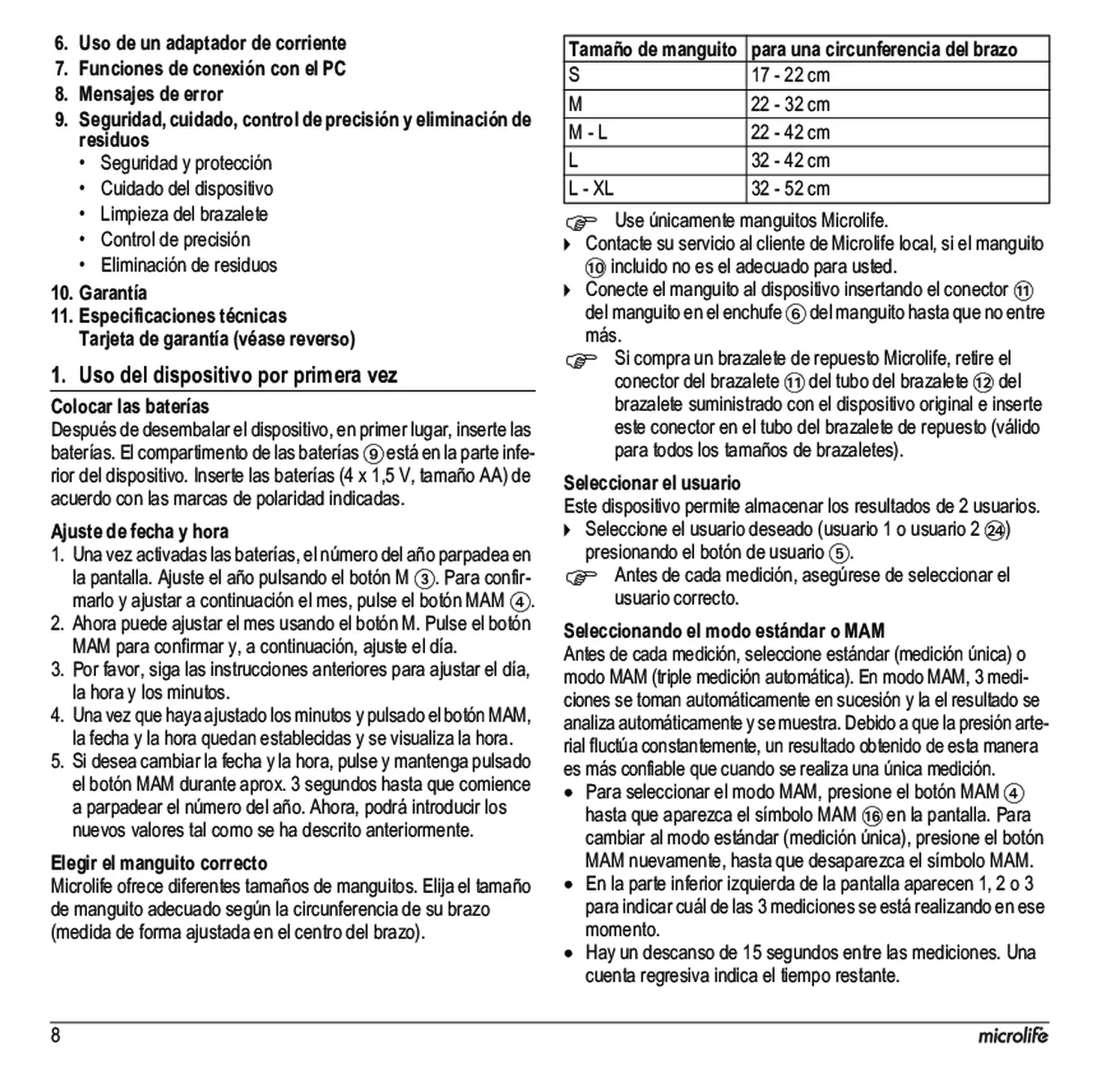 Microlife BP Bloeddrukmeter B3 Comfort PC afbeelding van document #10, gebruiksaanwijzing