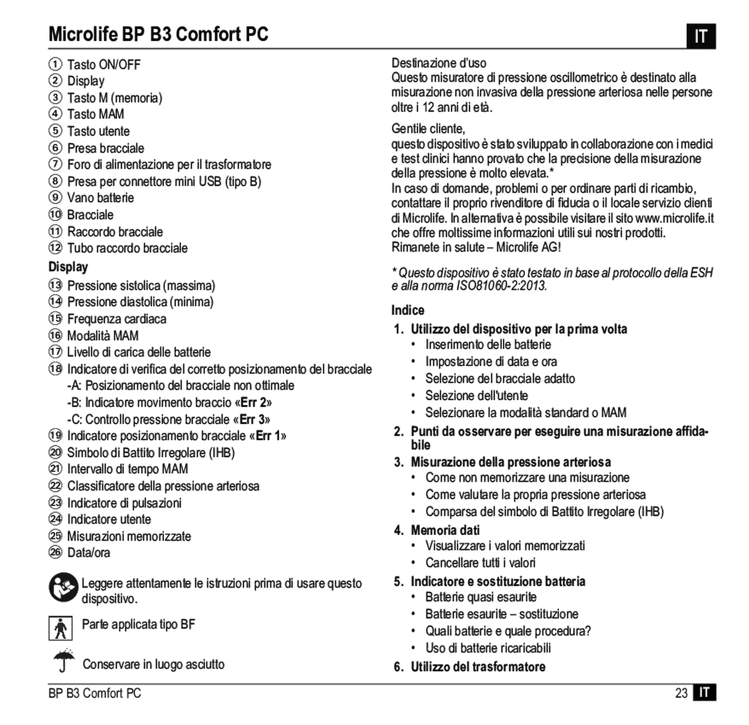 Microlife BP Bloeddrukmeter B3 Comfort PC afbeelding van document #25, gebruiksaanwijzing