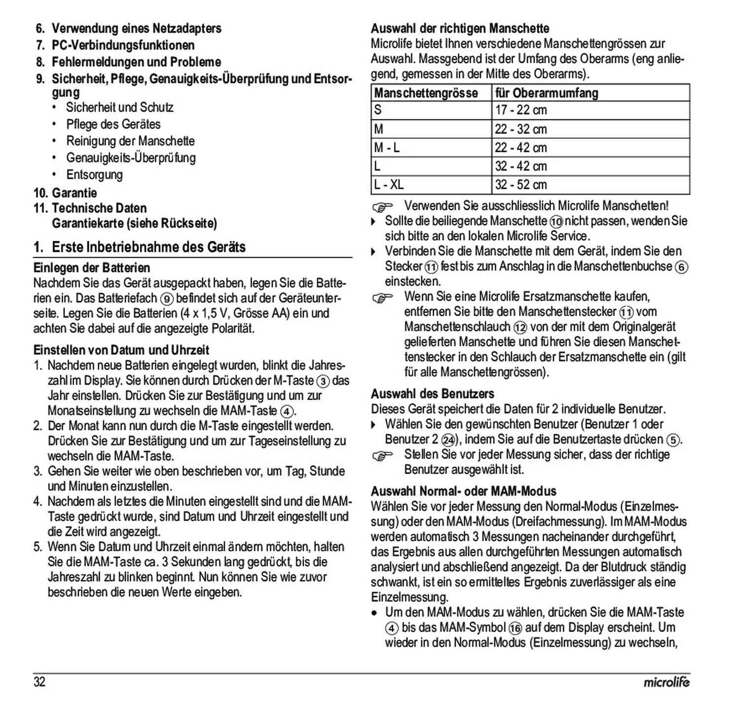 Microlife BP Bloeddrukmeter B3 Comfort PC afbeelding van document #34, gebruiksaanwijzing