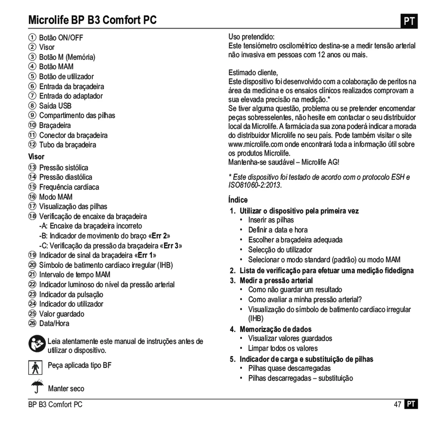 Microlife BP Bloeddrukmeter B3 Comfort PC afbeelding van document #49, gebruiksaanwijzing