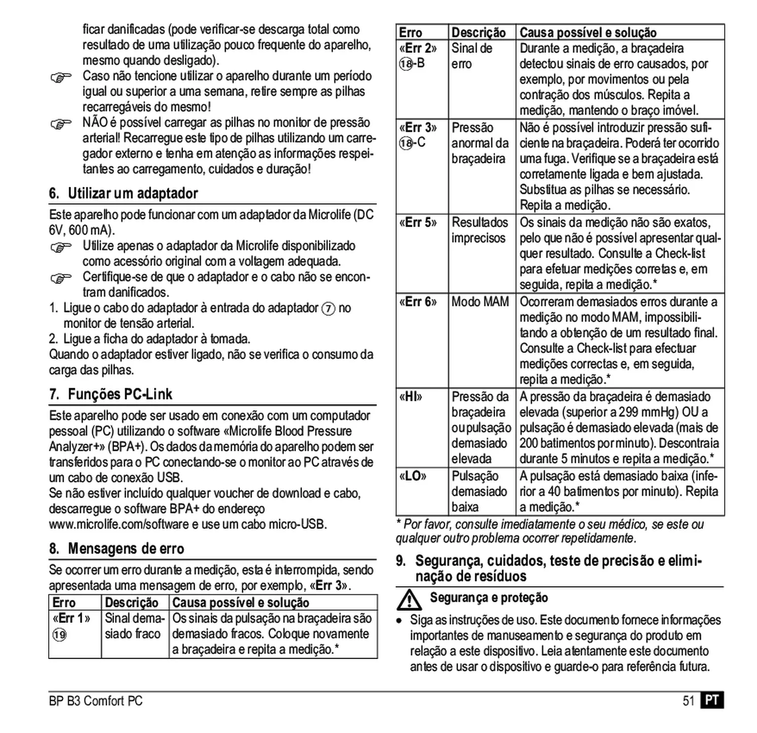 Microlife BP Bloeddrukmeter B3 Comfort PC afbeelding van document #53, gebruiksaanwijzing