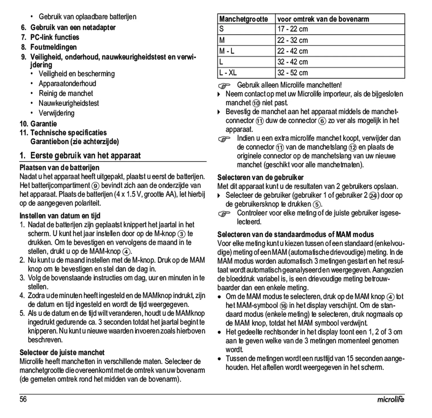 Microlife BP Bloeddrukmeter B3 Comfort PC afbeelding van document #58, gebruiksaanwijzing