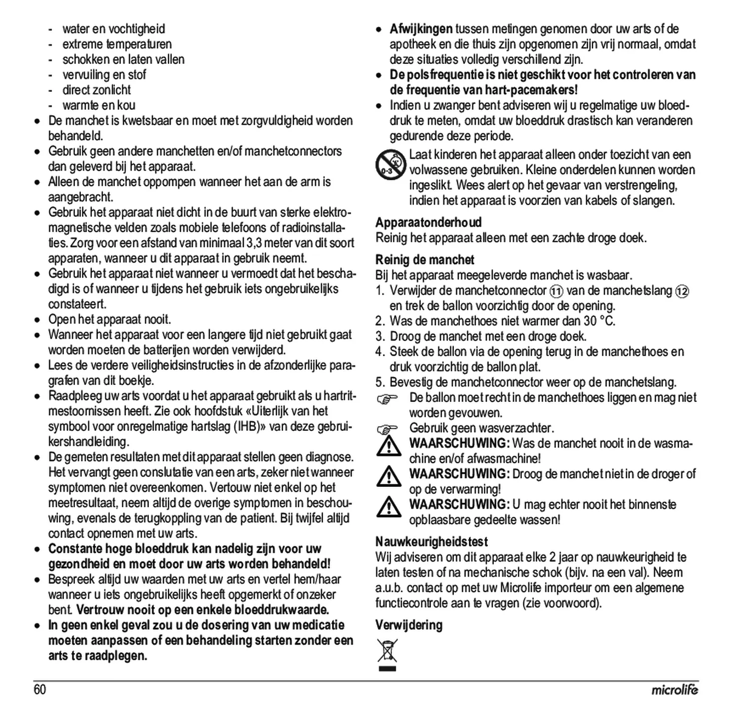 Microlife BP Bloeddrukmeter B3 Comfort PC afbeelding van document #62, gebruiksaanwijzing