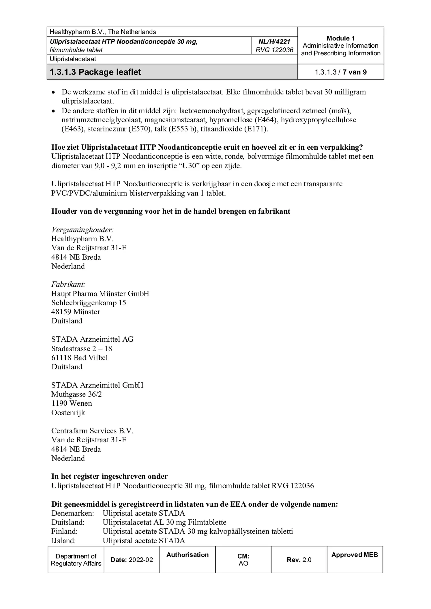 Noodanticonceptie afbeelding van document #7, bijsluiter