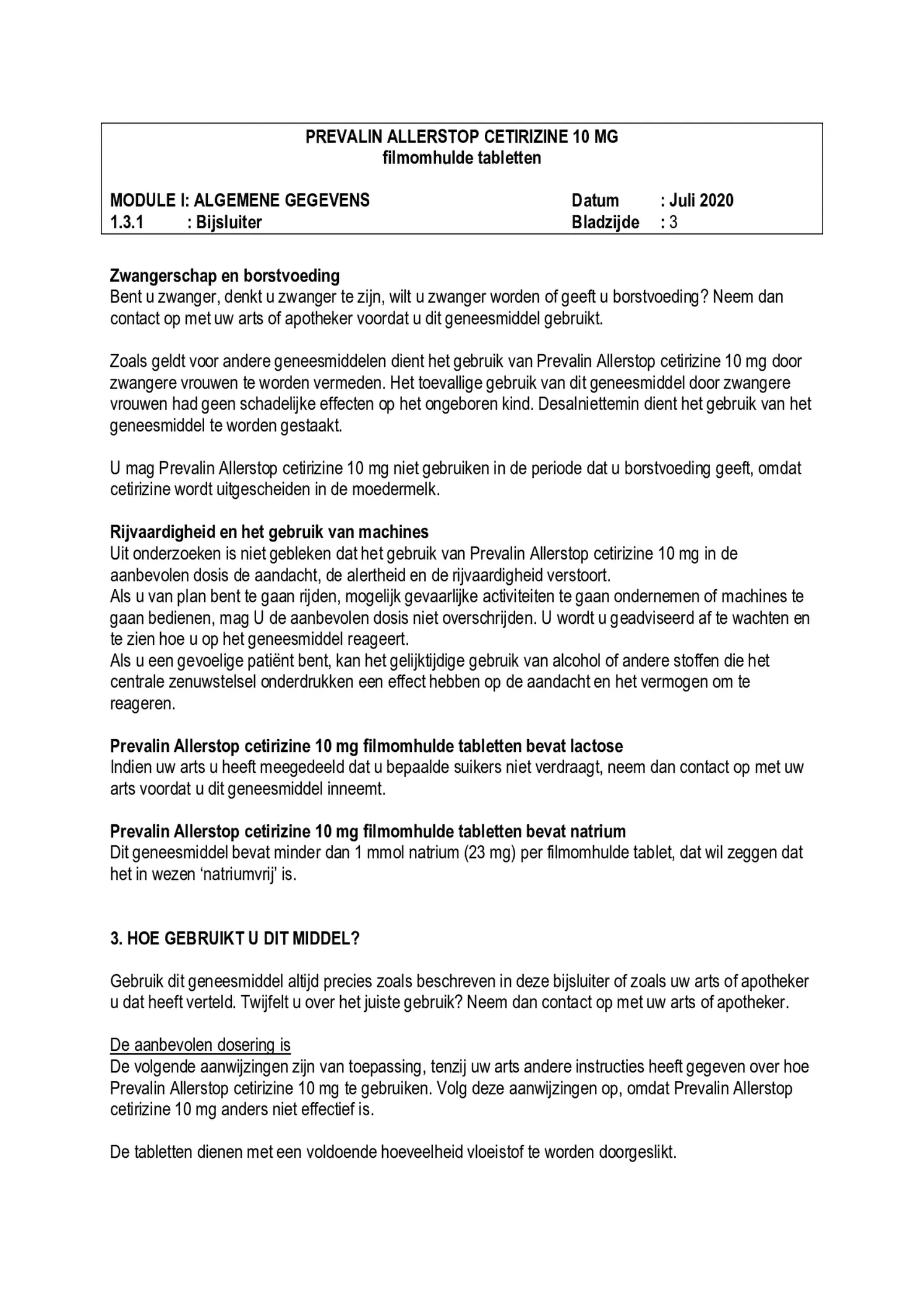 Allerstop 10mg Hooikoorts Tabletten afbeelding van document #3, bijsluiter