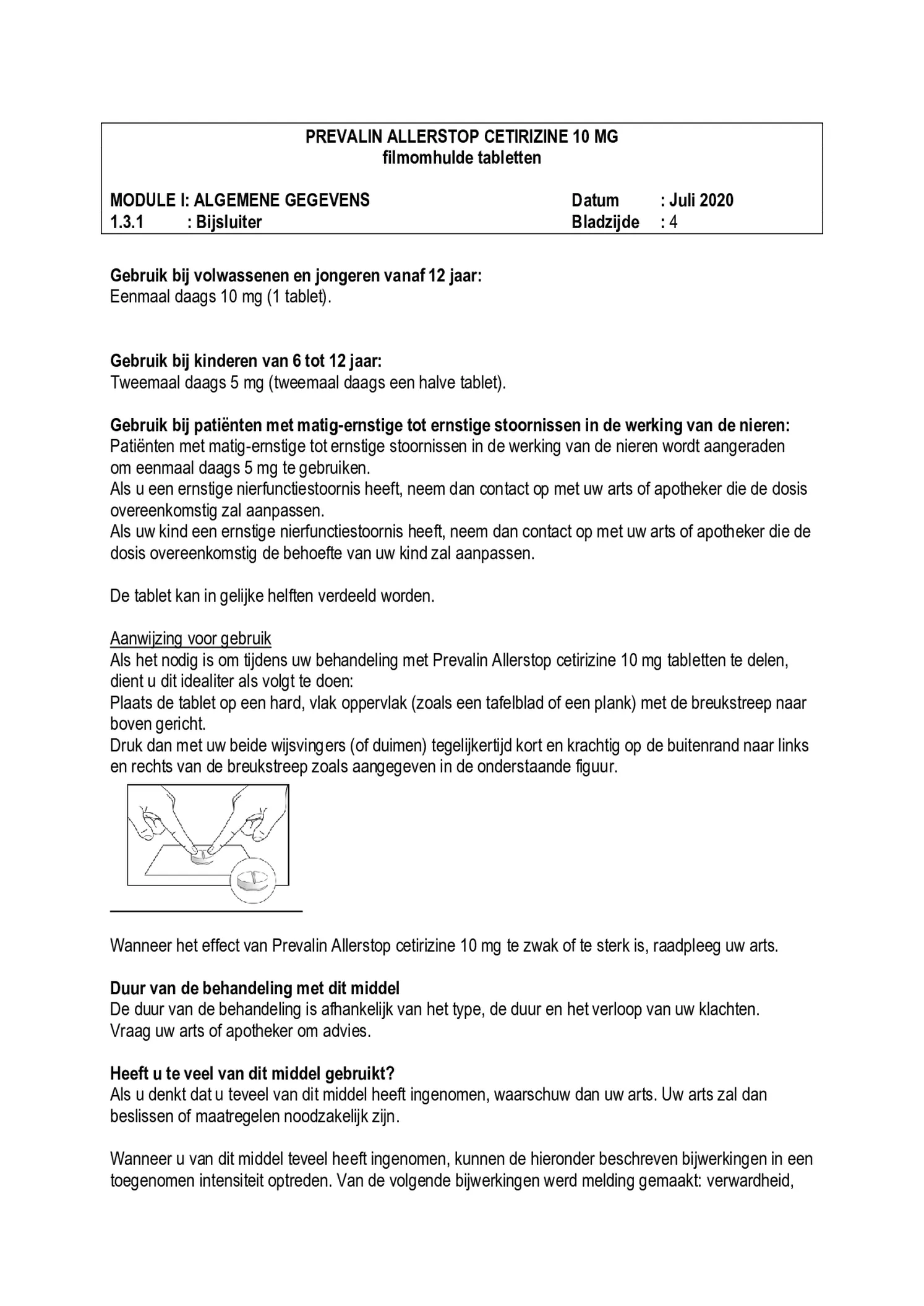 Allerstop 10mg Hooikoorts Tabletten afbeelding van document #4, bijsluiter