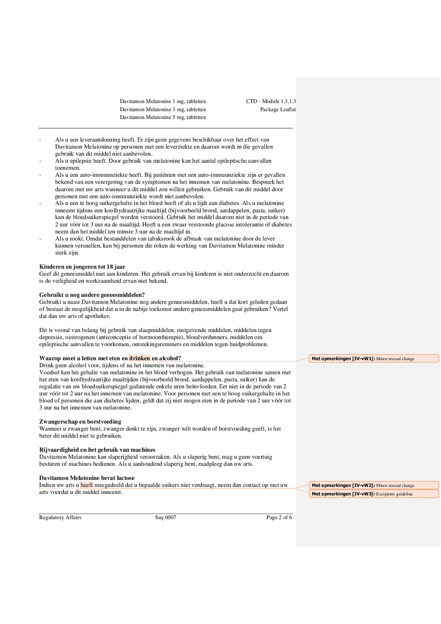 Melatonine 5 mg Tabletten afbeelding van document #2, bijsluiter