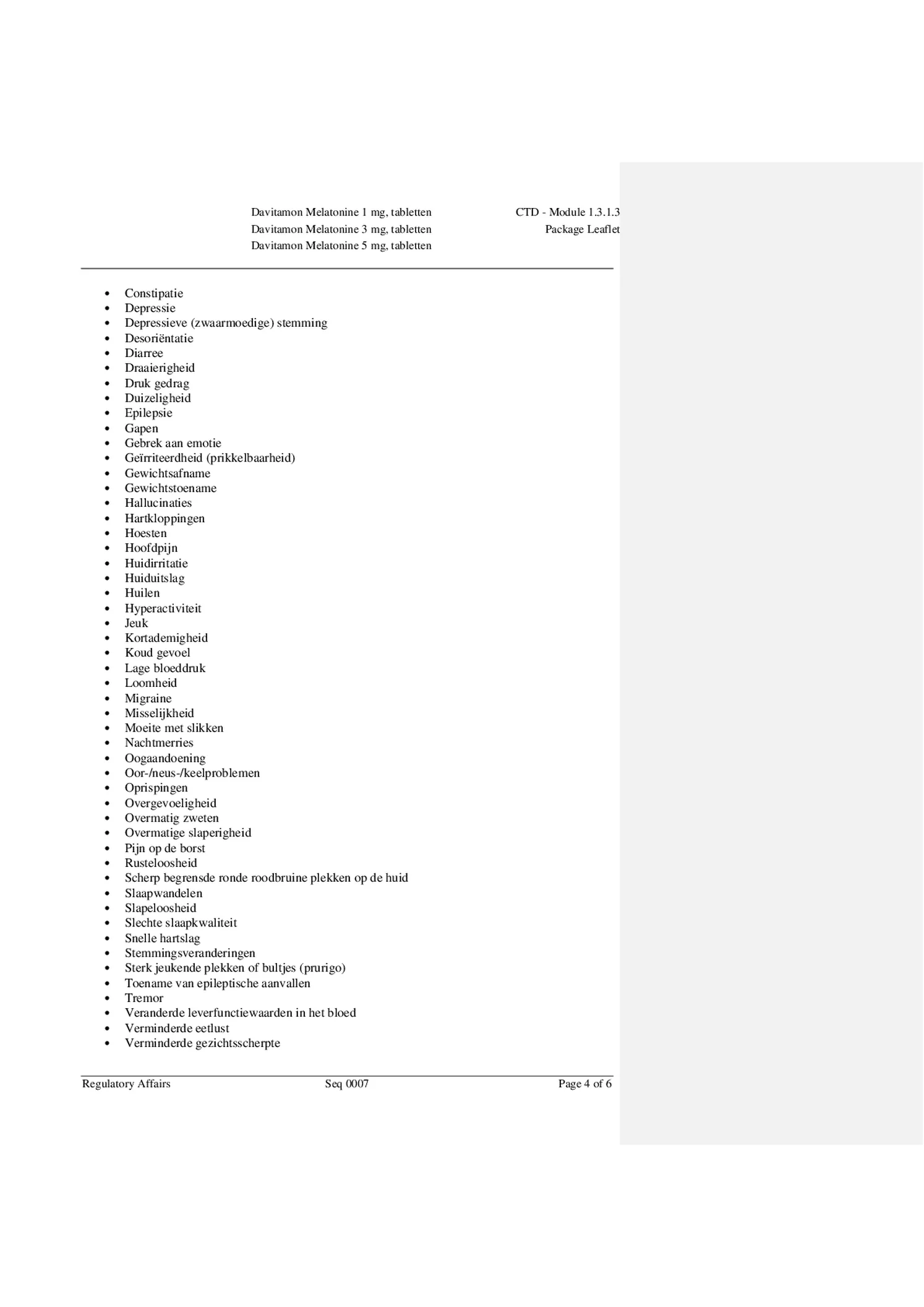 Melatonine 5 mg Tabletten afbeelding van document #4, bijsluiter