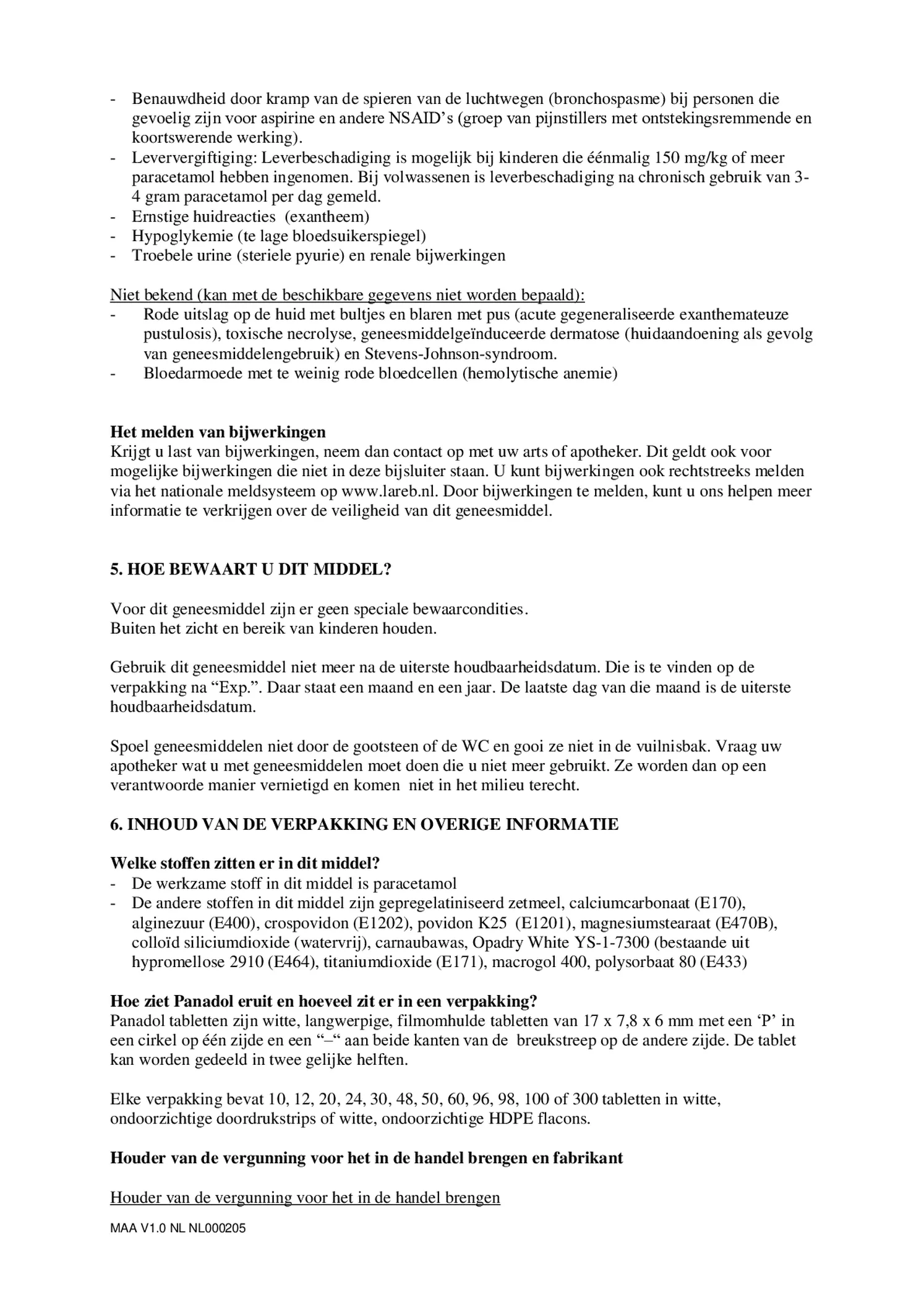 500 mg Filmomhulde Tabletten afbeelding van document #5, bijsluiter