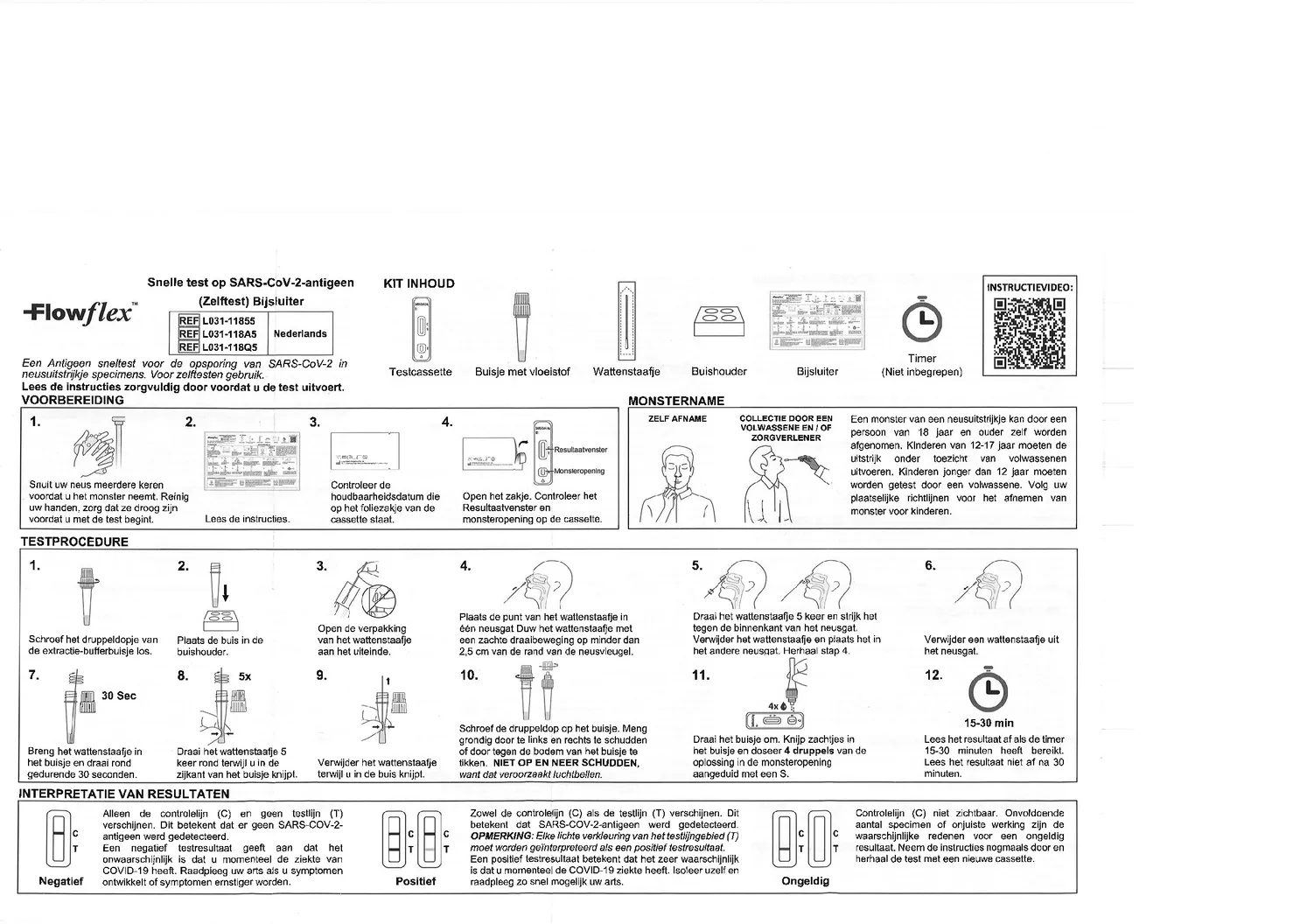 Flowflex Covid-19 Antigeen Sneltest afbeelding van document #1, gebruiksaanwijzing