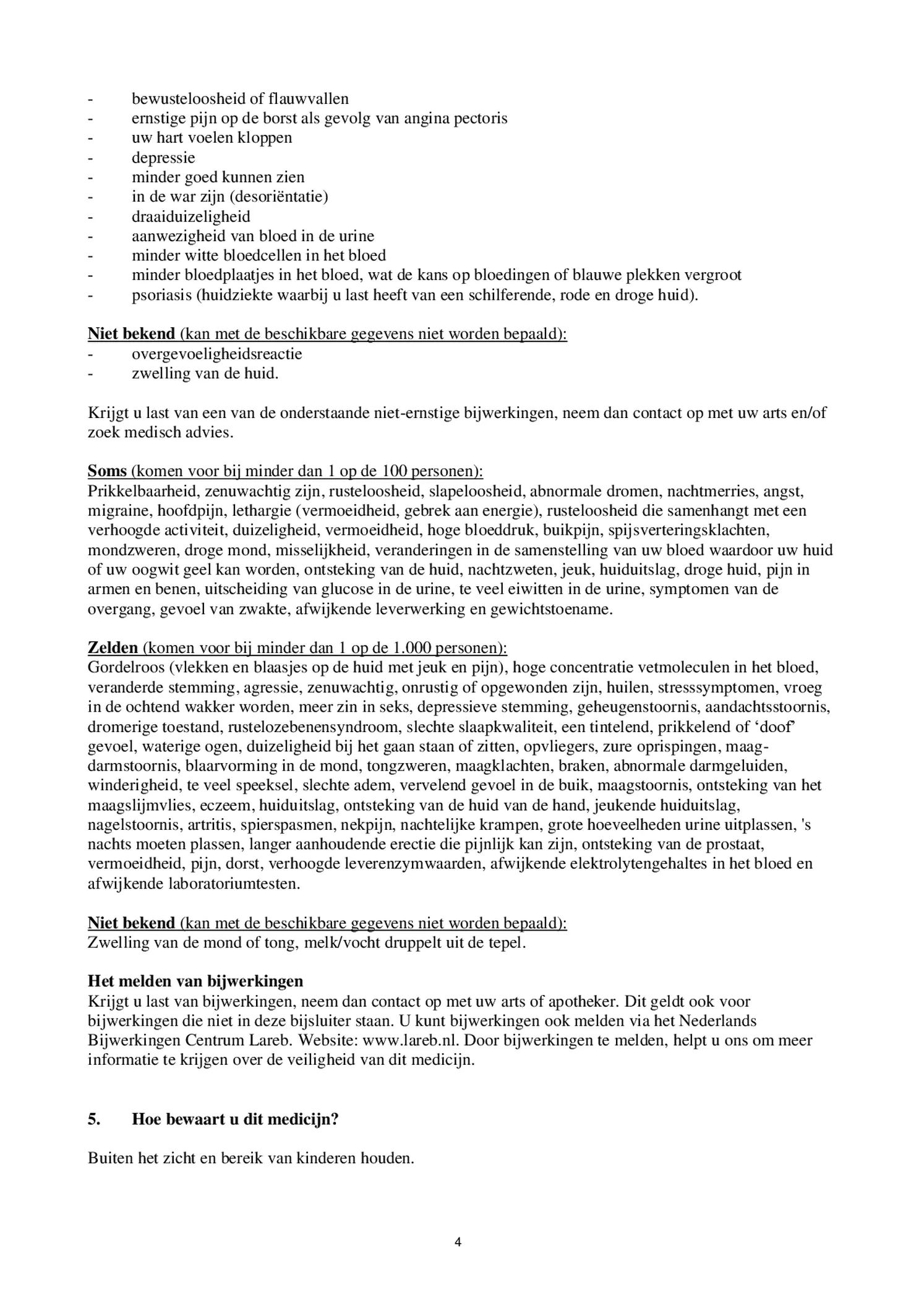 Melatonine 5mg Tabletten afbeelding van document #4, bijsluiter