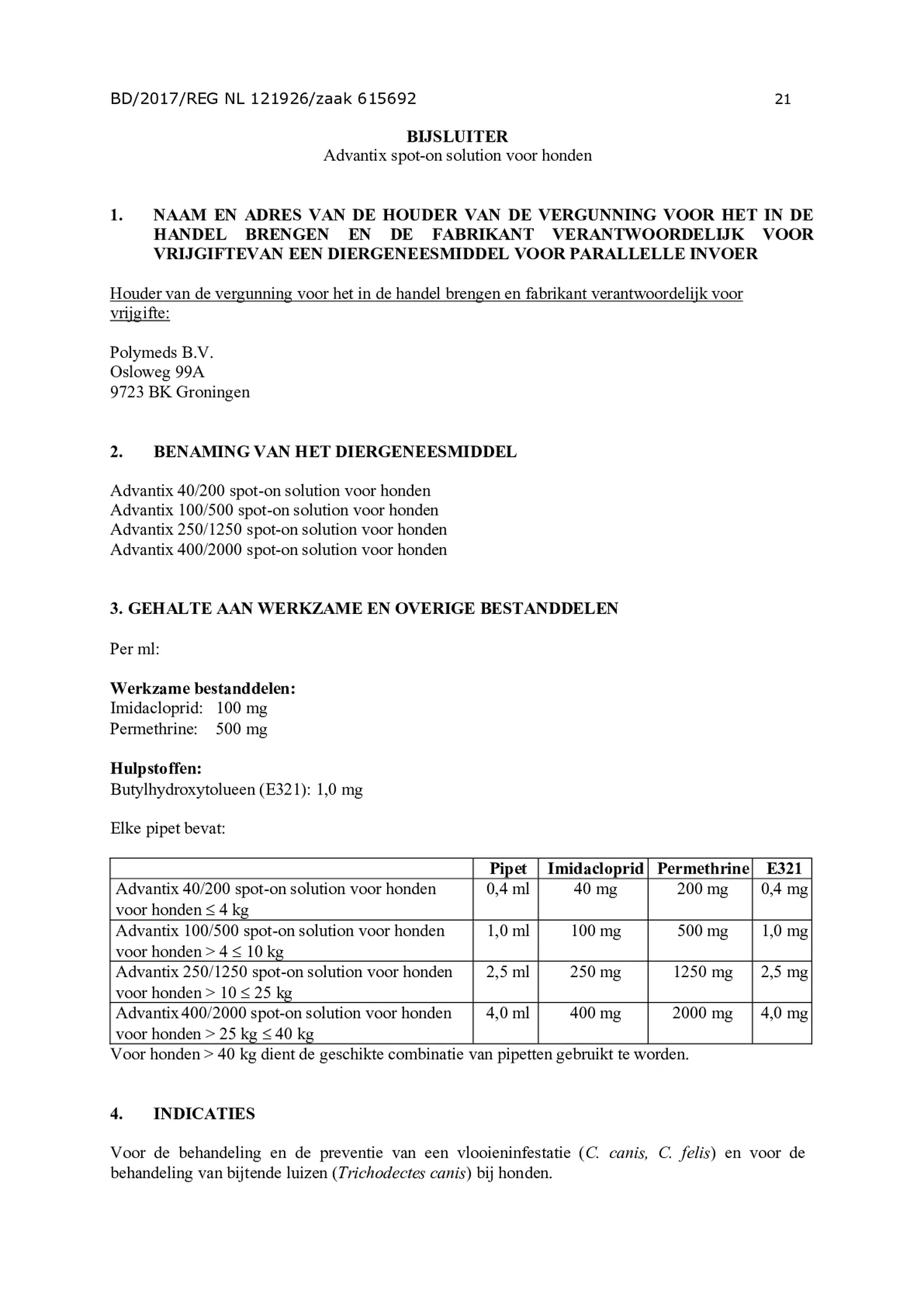 Hond Spot-on Solution 400/2000 afbeelding van document #21, gebruiksaanwijzing