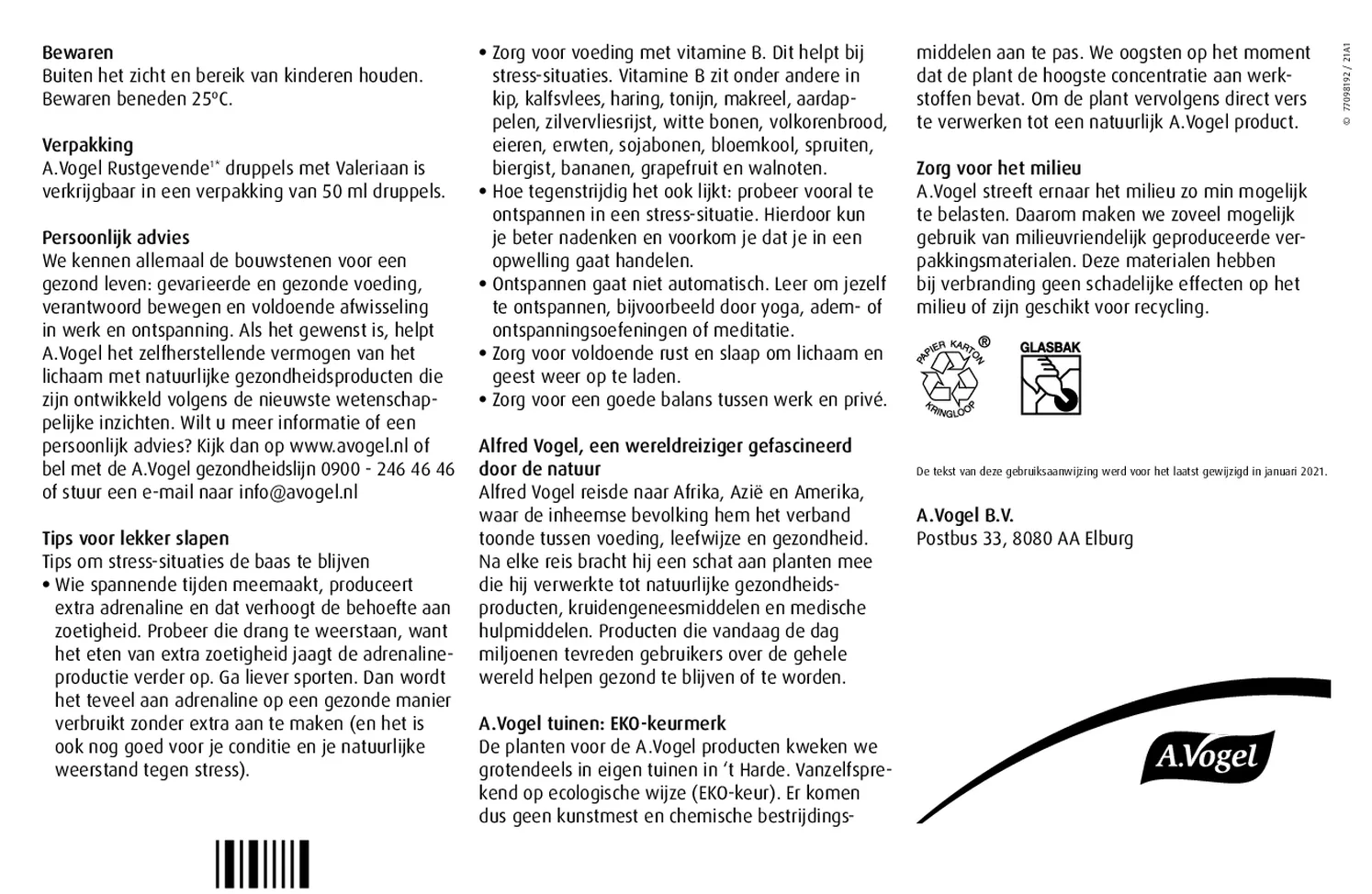 Rustgevende Druppels Valeriaan afbeelding van document #2, gebruiksaanwijzing