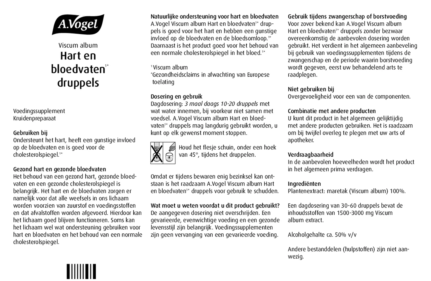 Hart en Bloedvaten Druppels afbeelding van document #1, gebruiksaanwijzing