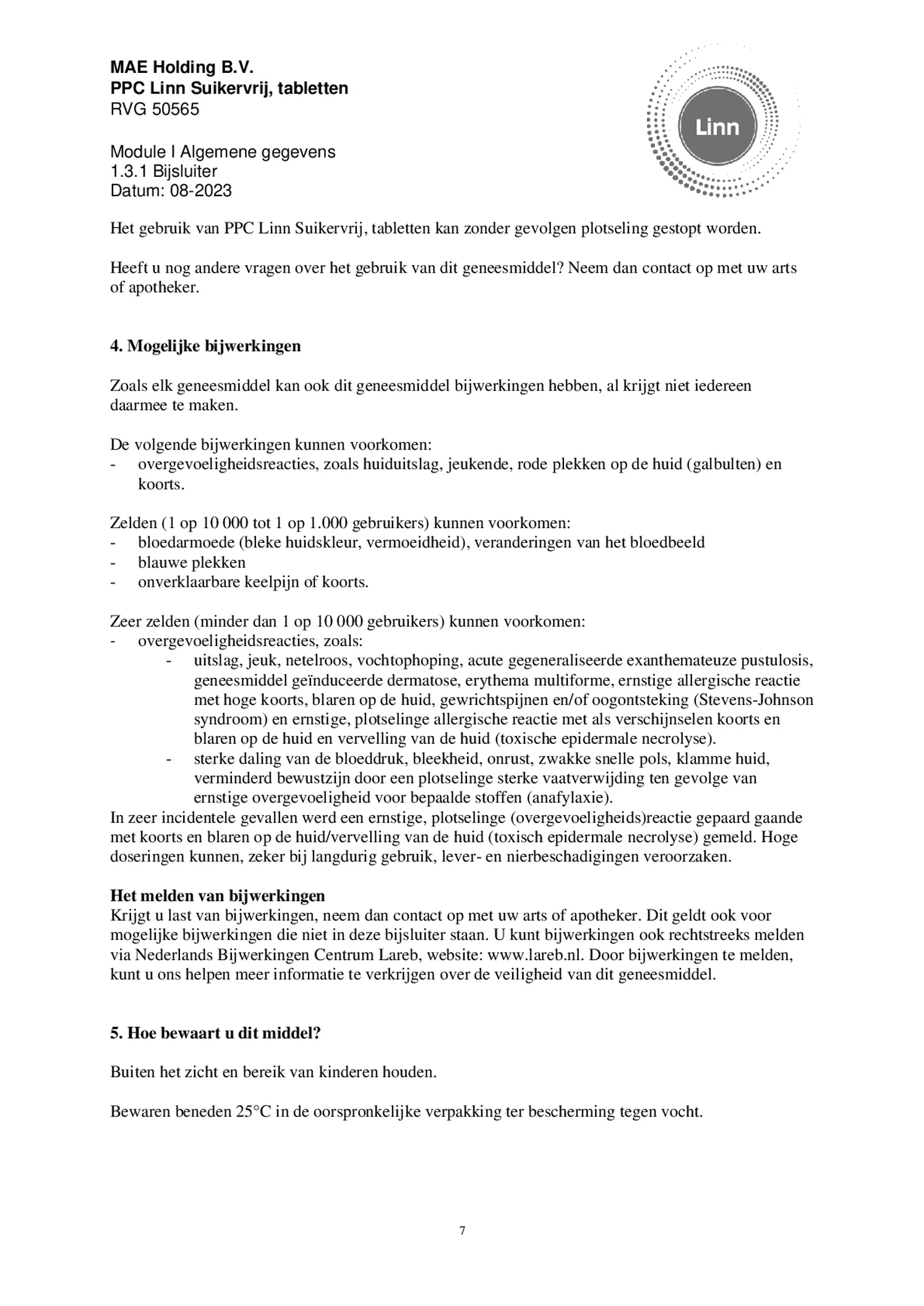 PPC Tabletten afbeelding van document #7, bijsluiter