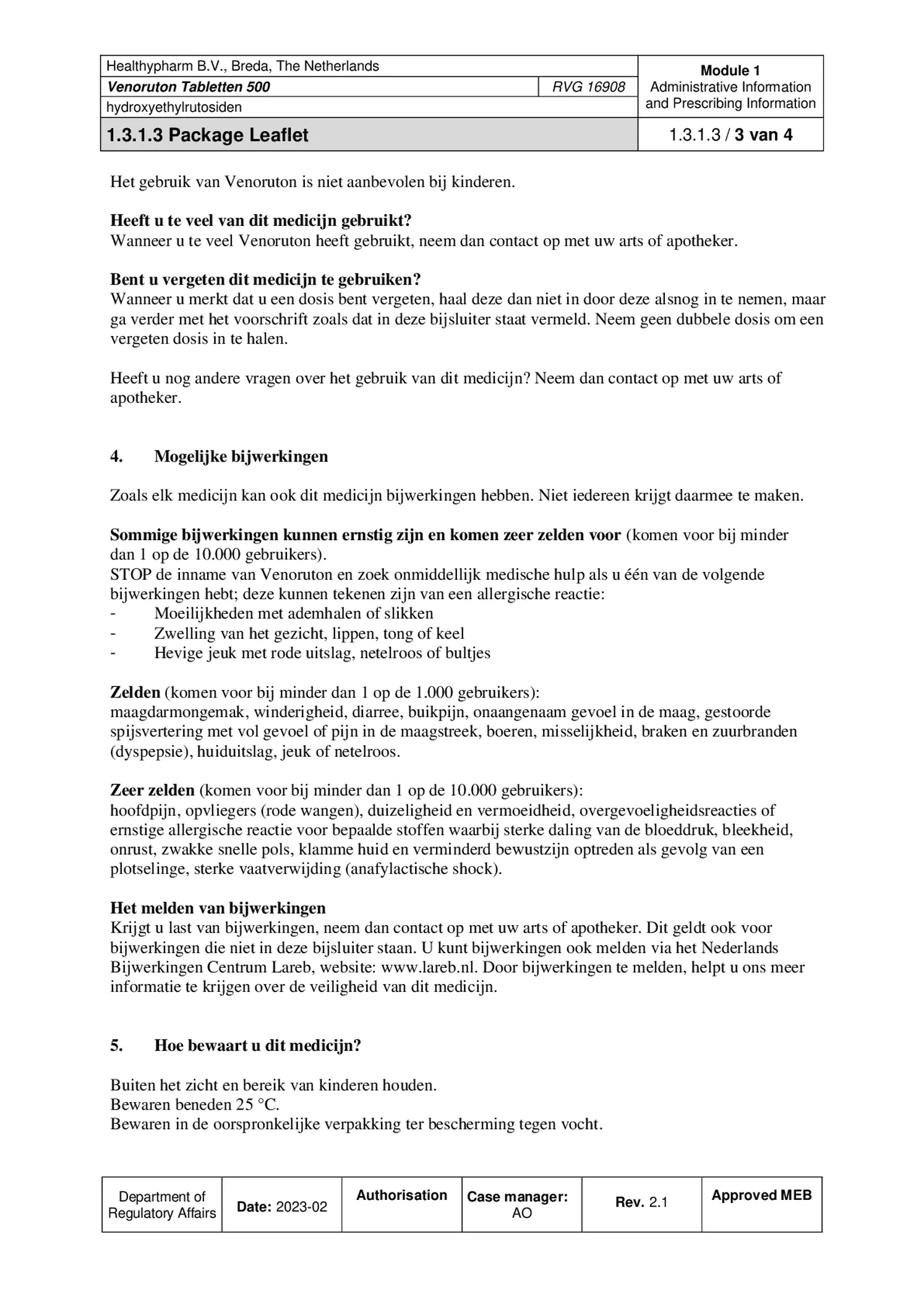 500mg Tabletten afbeelding van document #3, bijsluiter