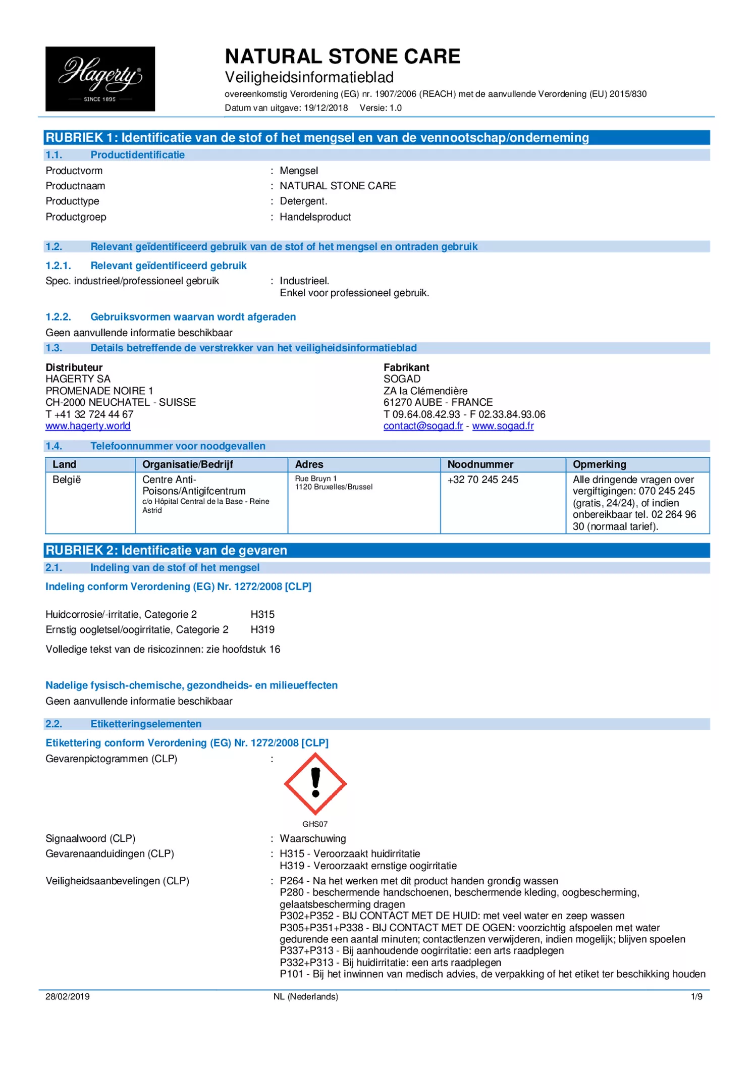 Natural Stone Care Natuursteen Reiniger afbeelding van document #1, informatiefolder