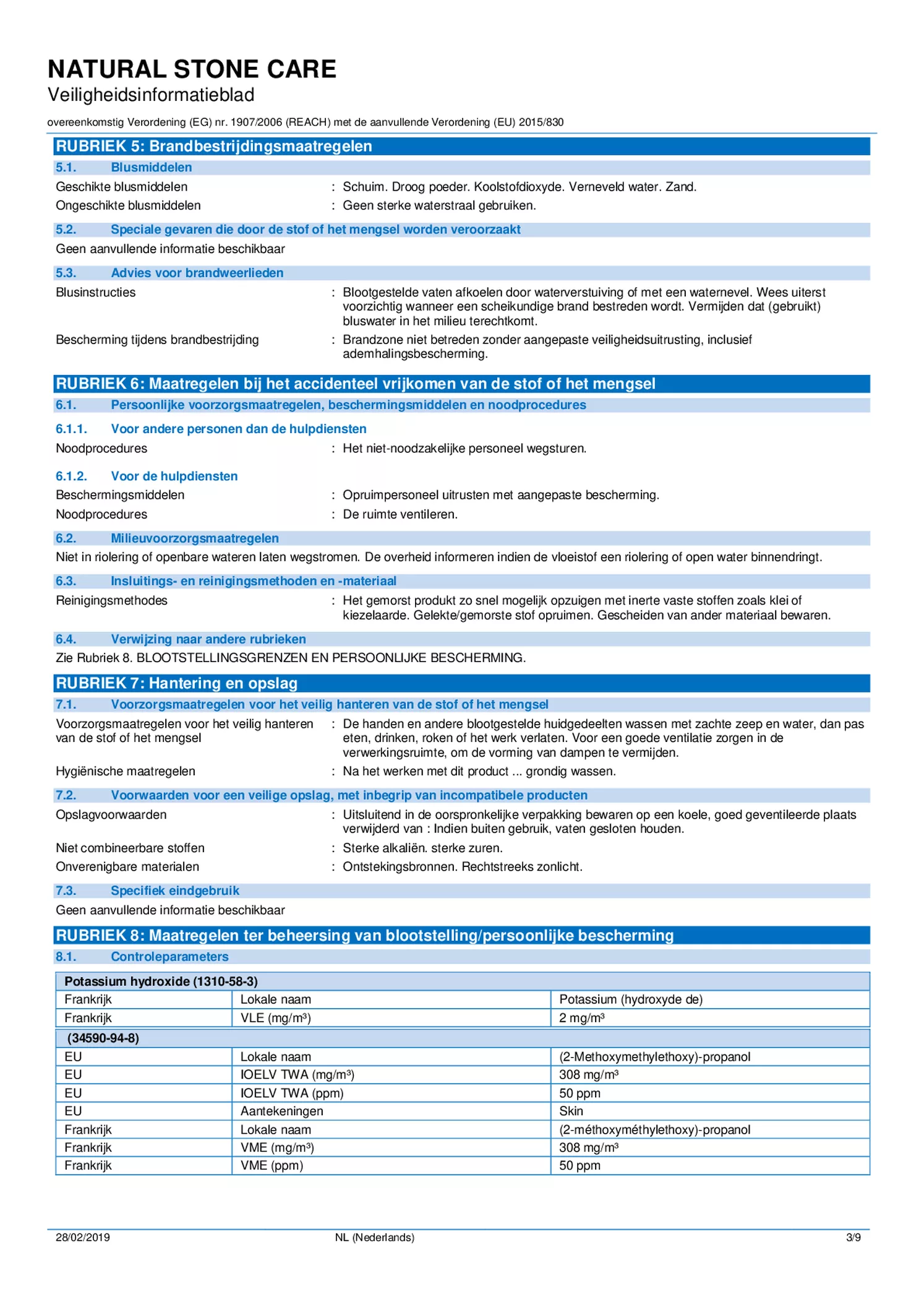 Natural Stone Care Natuursteen Reiniger afbeelding van document #3, informatiefolder