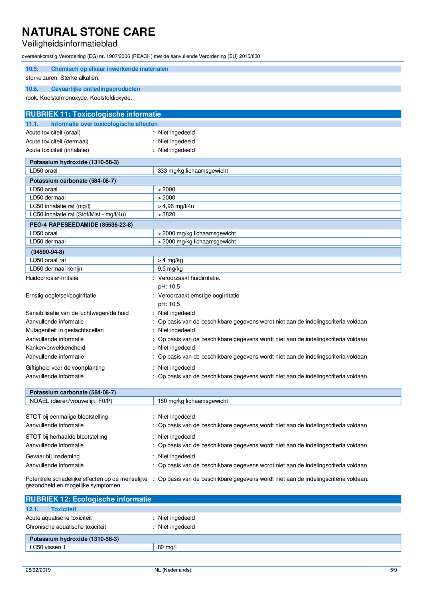 Natural Stone Care Natuursteen Reiniger afbeelding van document #5, informatiefolder