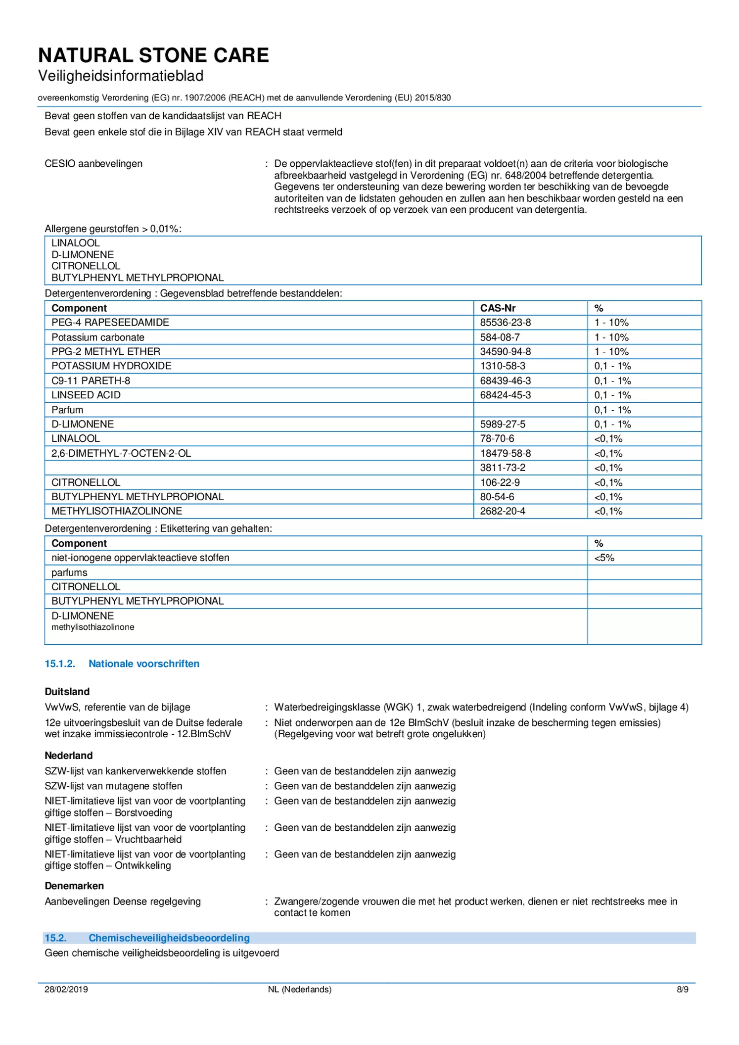 Natural Stone Care Natuursteen Reiniger afbeelding van document #8, informatiefolder