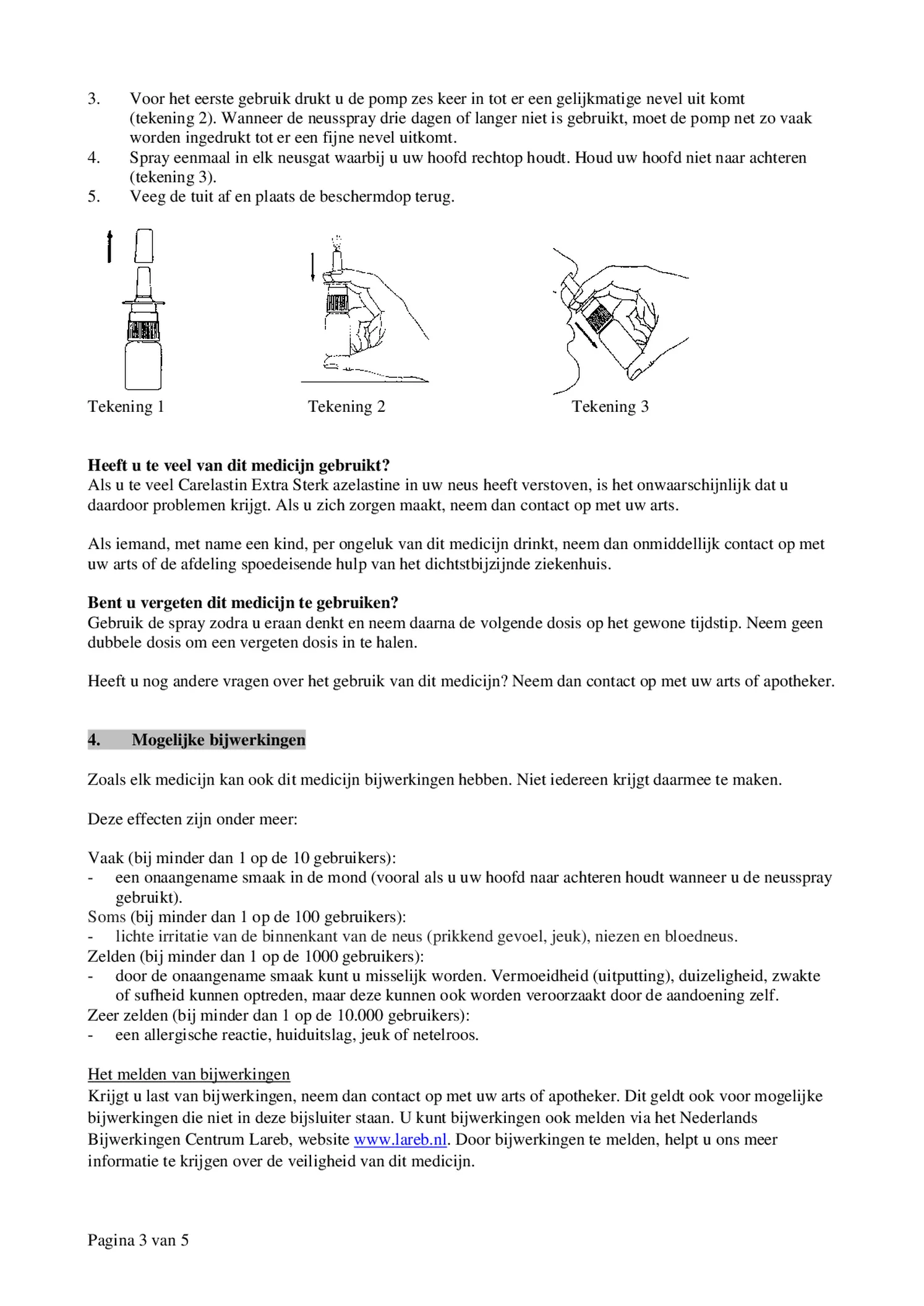 Azelastine Neusspray Extra Sterk afbeelding van document #3, bijsluiter