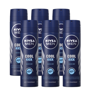 Nivea Men Cool Kick Deodorant Spray Voordeelverpakking 6x150ML 