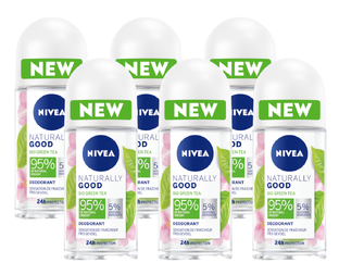 Nivea Naturally Good Bio Green Tea Deodorant Roll-On Voordeelverpakking 6x50ML 