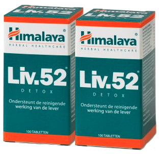 Himalaya Herbals Liv. 52 Detox Tabletten Voordeelverpakking 2x100TB 