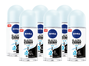 Nivea Black & White Invisible Pure Roll-on Voordeelverpakking 6x50ML 