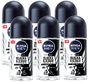 Nivea Men Black & White Invisible Original Roll-on Voordeelverpakking 6x50ML 