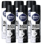 Nivea Men Black & White Invisible Original Deodorant Spray Voordeelverpakking 6x150ML 