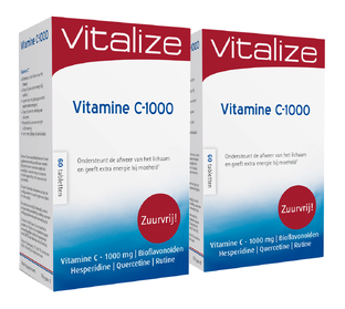 Vitalize Vitamine C-1000 Tabletten Voordeelverpakking 2x60TB 