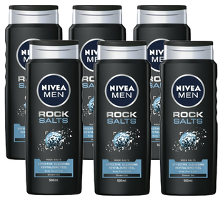 Nivea Men Rock Salts Douchegel Voordeelverpakking 6x500ML 