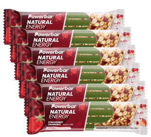 Powerbar Natural Energy Cereal Bar Strawberry en Cranberry Voordeelverpakking 6x40GR 