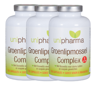 Unipharma Groenlipmossel Complex Capsules Multipack 3x180CP 