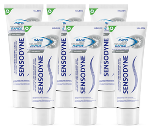 Sensodyne Rapid Relief Whitening Tandpasta voor gevoelige tanden 6x75ML 