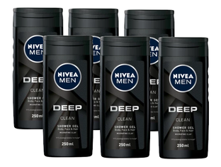 Nivea Men Deep Clean Shower Gel Voordeelverpakking 6x250ML 