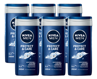 Nivea Men Protect & Care Shower Gel Voordeelverpakking 6x250ML 