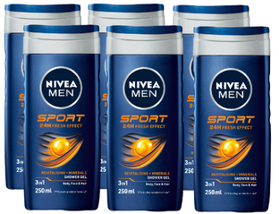 Nivea Men Sport Shower Gel Voordeelverpakking 6x250ML 