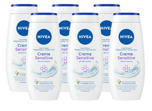 Nivea Creme Sensitive Douchecrème Voordeelverpakking 6x250ML 