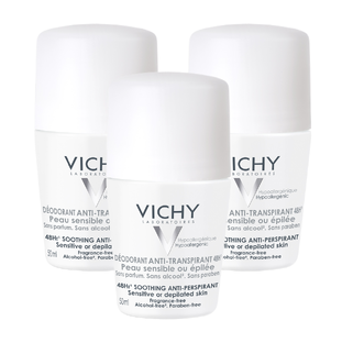 Vichy Deodorant Roller Gevoelige Huid  - Multiverpakking 3x50ML 