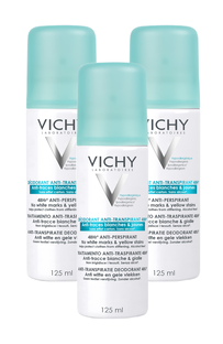 Vichy Deodorant Intense Transpiratie spray 48 uur anti-strepen - Multiverpakking 3x125ML 