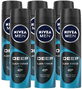 Nivea Men Deep Black Carbon Beat Anti-Transpirant Spray Voordeel 6x150ML 