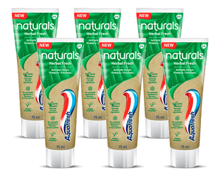 Aquafresh Naturals Herbal Fresh Tandpasta Multiverpakking 6x75ML 